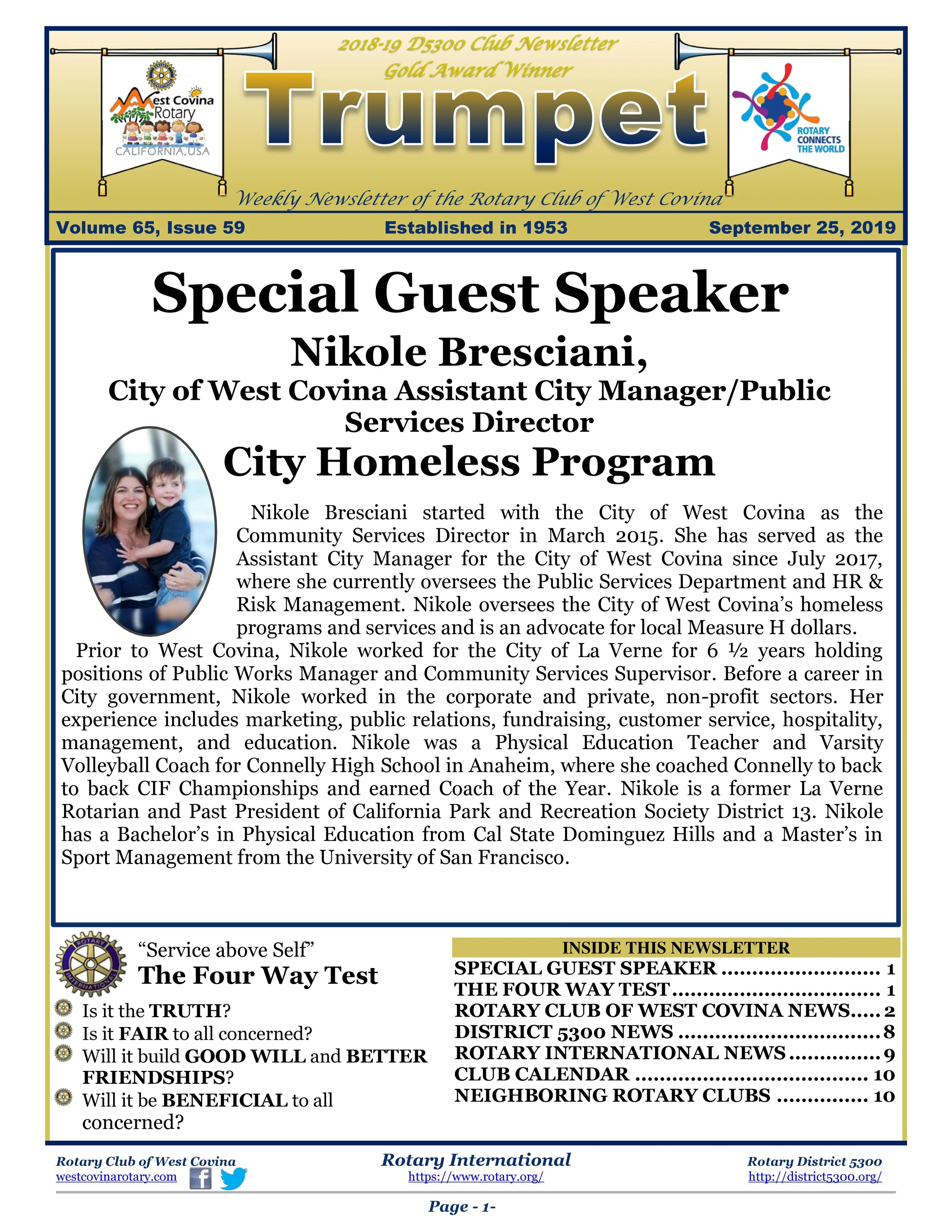 Trumpet Newsletter - Volume 65, Issue 59