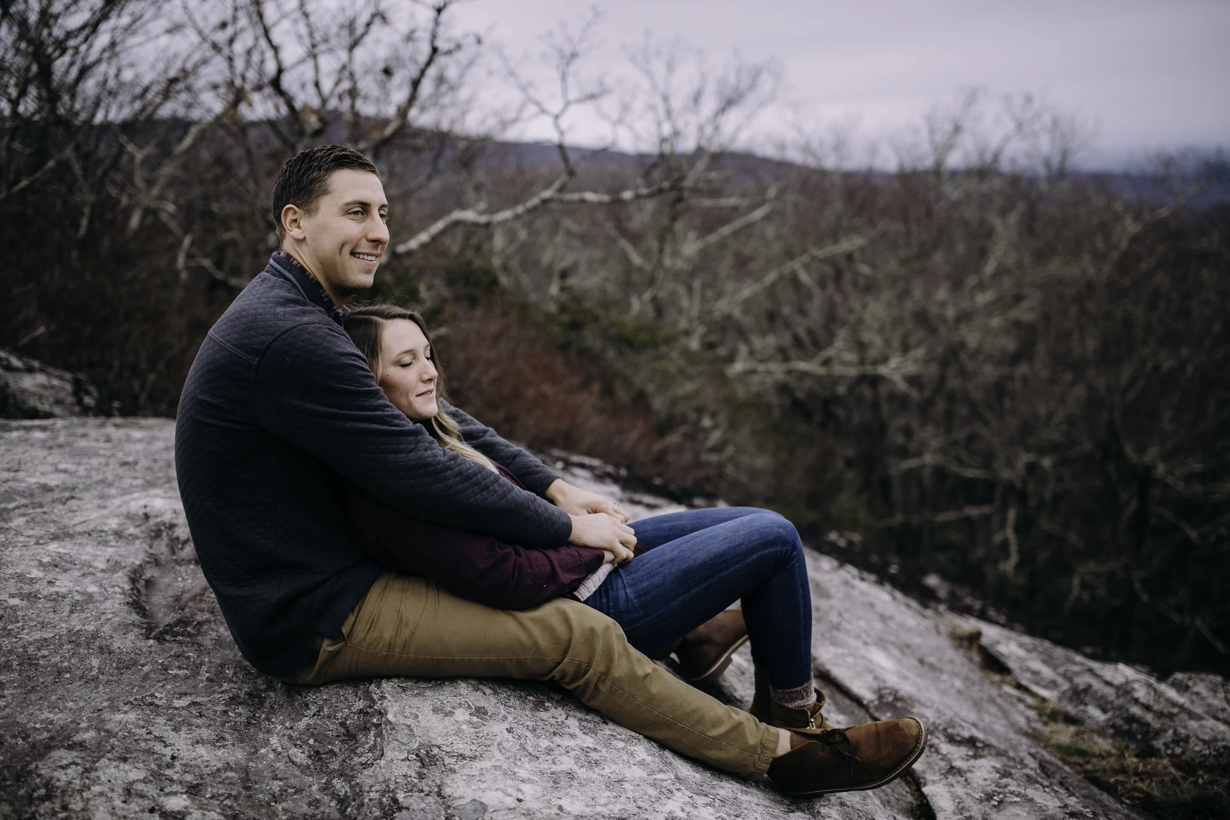 Blue Ridge Parkway, dogs anniversary session, Asheville, Boone, mountains, North Carolina, West Virginia wedding photographer, adventure session, couples session, outdoor adventure, intimate, bold, artistic photography, Charleston West Virginia Wedding Photographer