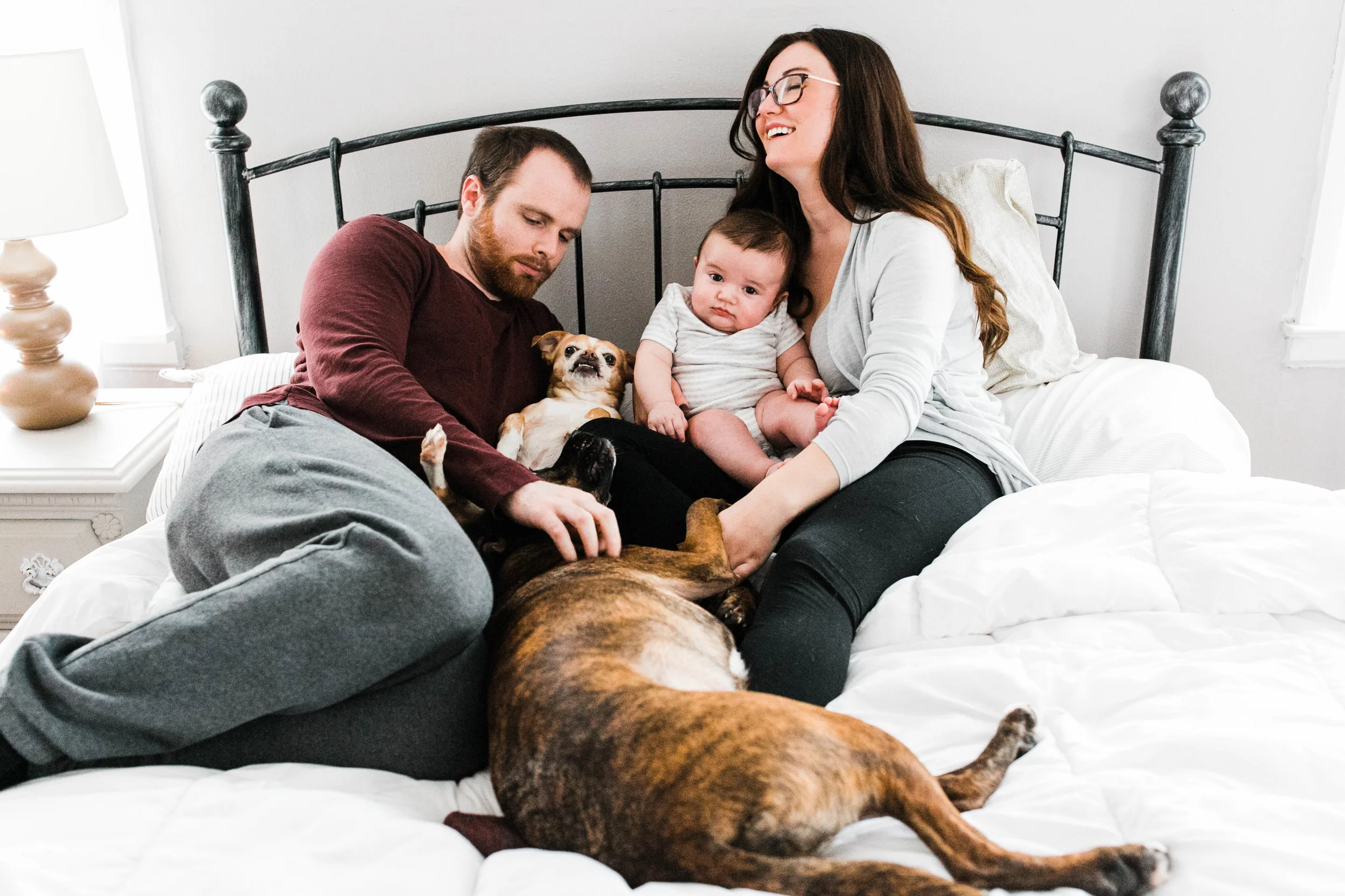 This was a Charleston, WV in-home family sessions with the new baby and fur babies. Don't be afraid to let your dogs participate in your in-home sessions! I've also shot in-home sessions with cats and other pets. If you want a Virginia in-home session - especially if it's in Roanoke, Harrisonburg, Staunton, Charlottesville or Culpepper I'd love to chat! 