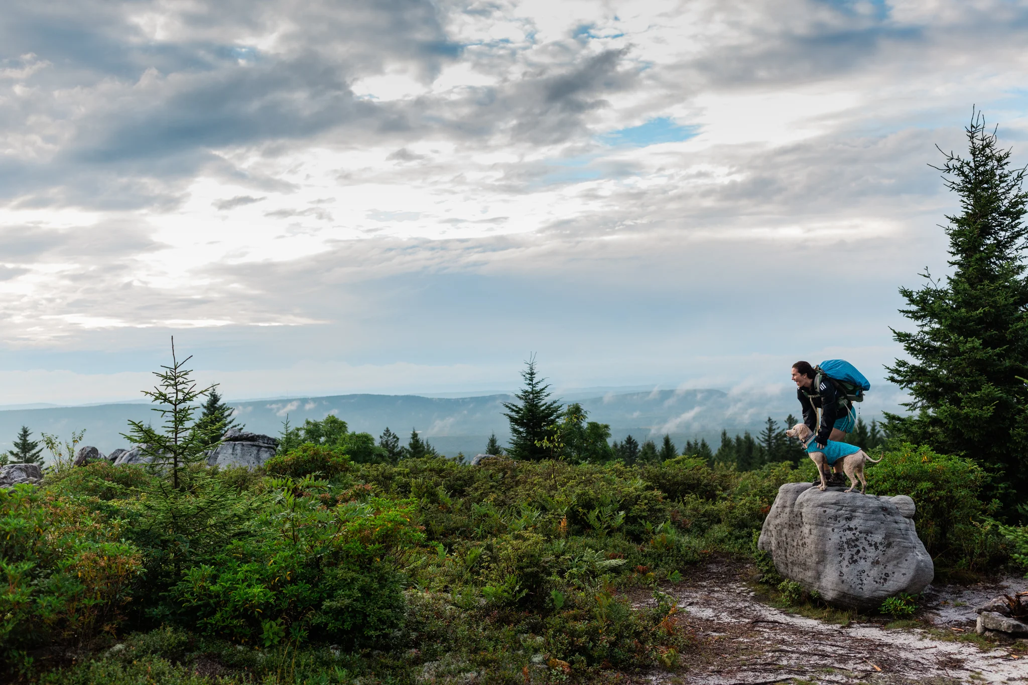 Hiking in Dolly Sods West Virginia, West Virginia adventure photographer, Dolly Sods adventures, rainy day adventures, rainy hike. A rainy backpacking trip at Dolly Sods, WV