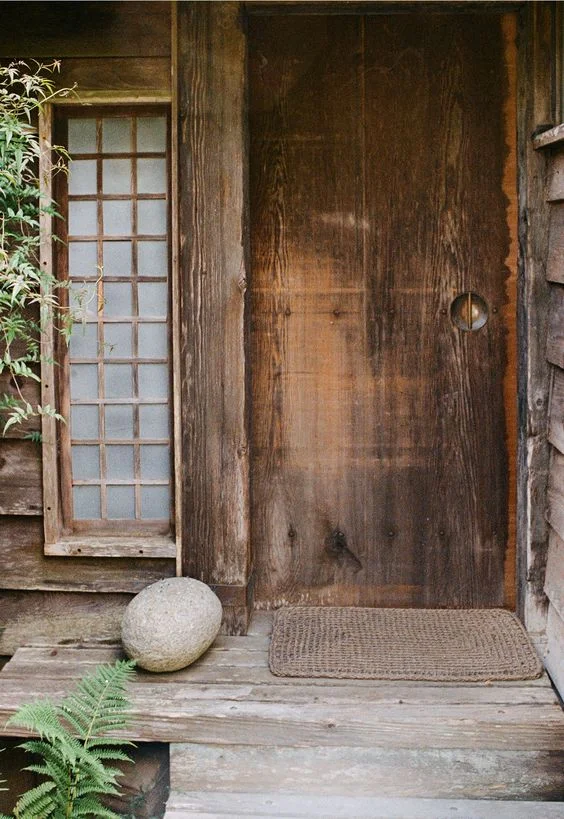 doorway, front entrance; the influence from his time in Japan is evident