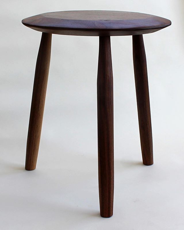 Beachcomber Drinking Stool ~ for when sitting on anything taller seems a bit dangerous &bull; hand shaped seat and legs, oiled walnut

#woodworking #scandinaviandesign #hippiemodern