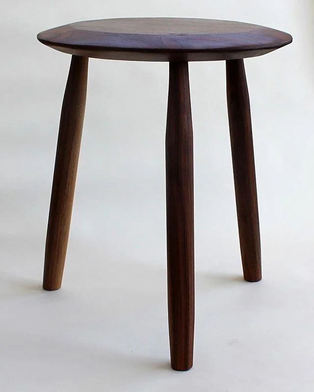 Beachcomber Drinking Stool ~ for when sitting on anything taller seems a bit dangerous • hand shaped seat and legs, oiled walnut
#woodworking #scandinaviandesign #hippiemodern