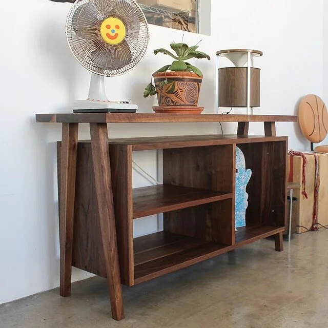 Santee Sideboard in oiled walnut with dovetailed cabinet for a west of noble amigo from last fall, which seems like a lifetime ago ~ ~~ #woodworking #scandinaviandesign #bendixbuilding 
#woodworking #