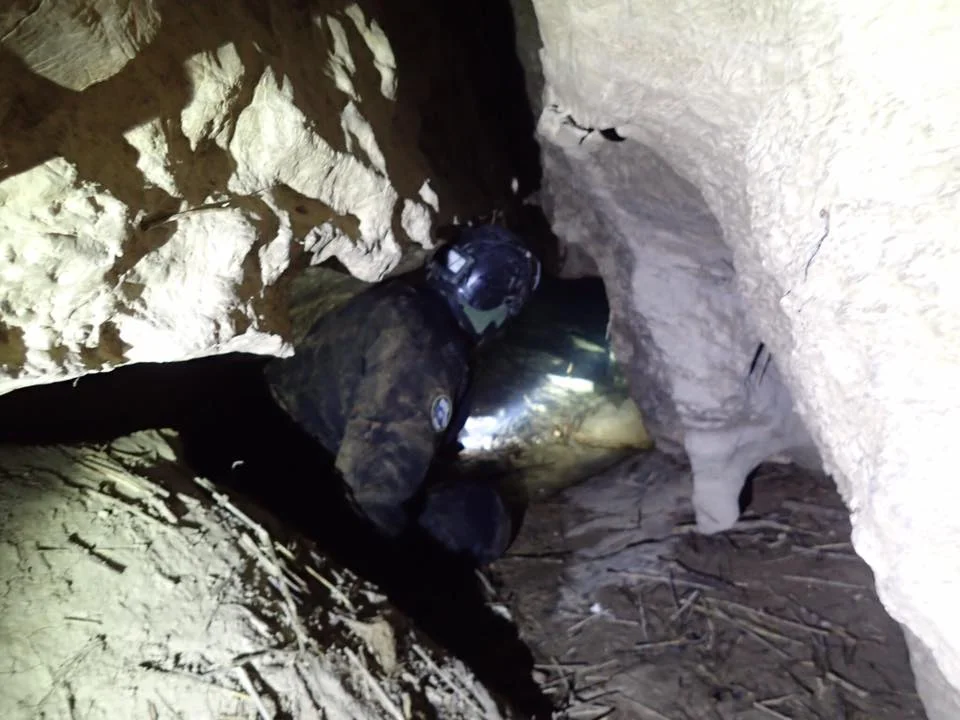 Jason looking into the sump.