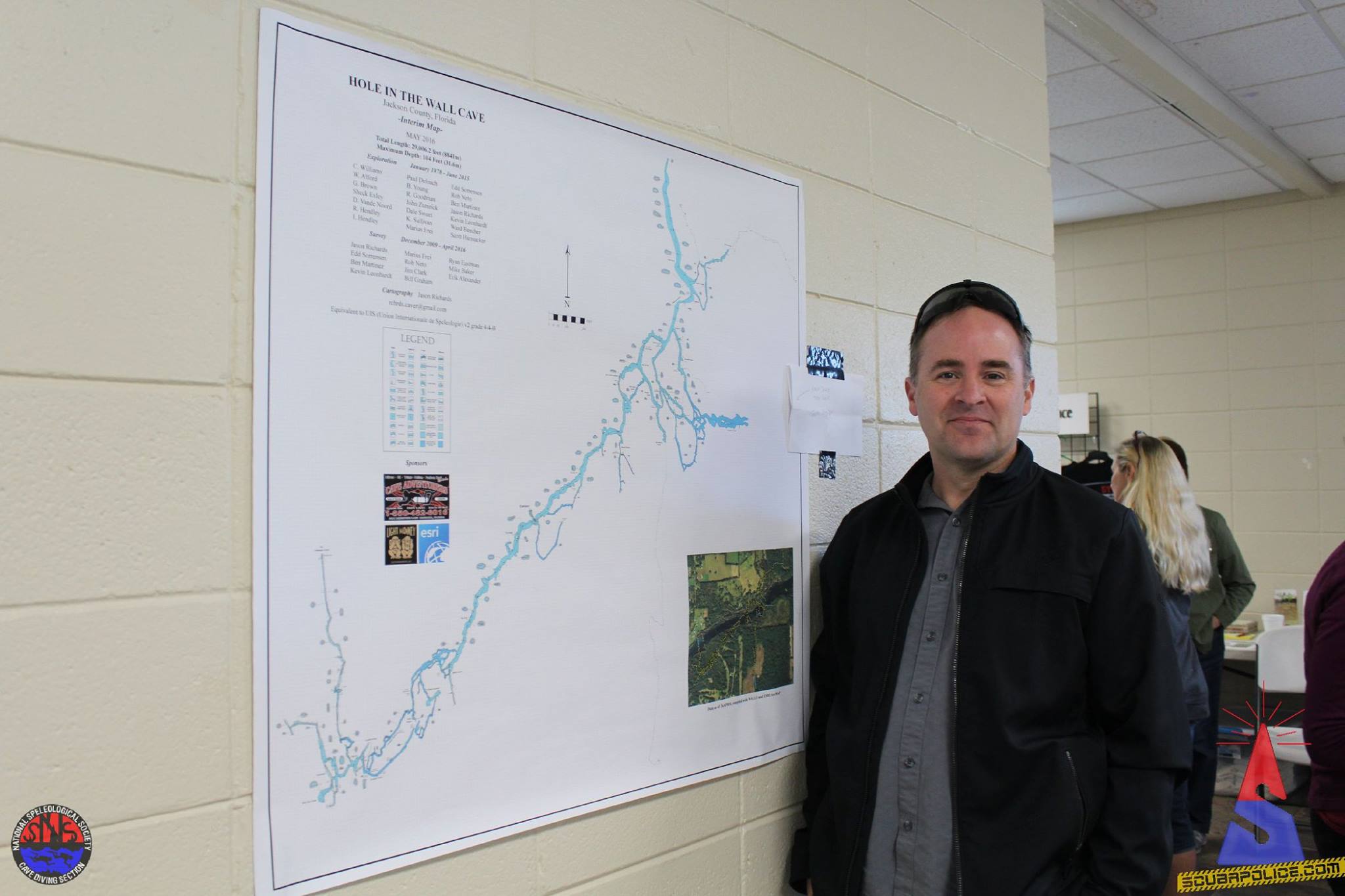 Posing with an interim version of the map at the NSS-CDS convention.