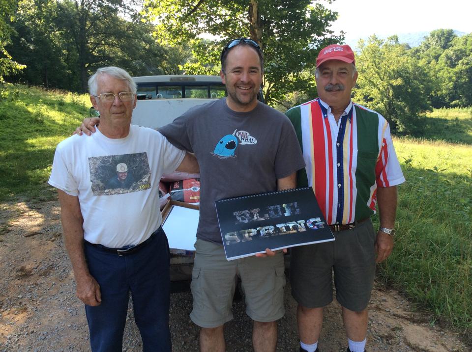 Jason with Lonnie Carr (R) landowner, and Bill Walter (L) Lead Explorer and surveyor for more than 20 years.