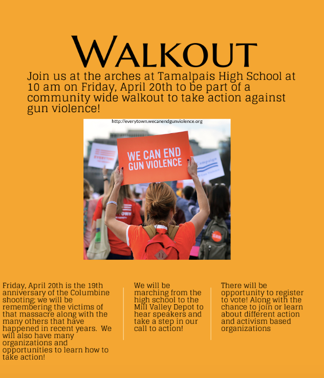 National Sutdent Walkout for Gun Safety at Tam High