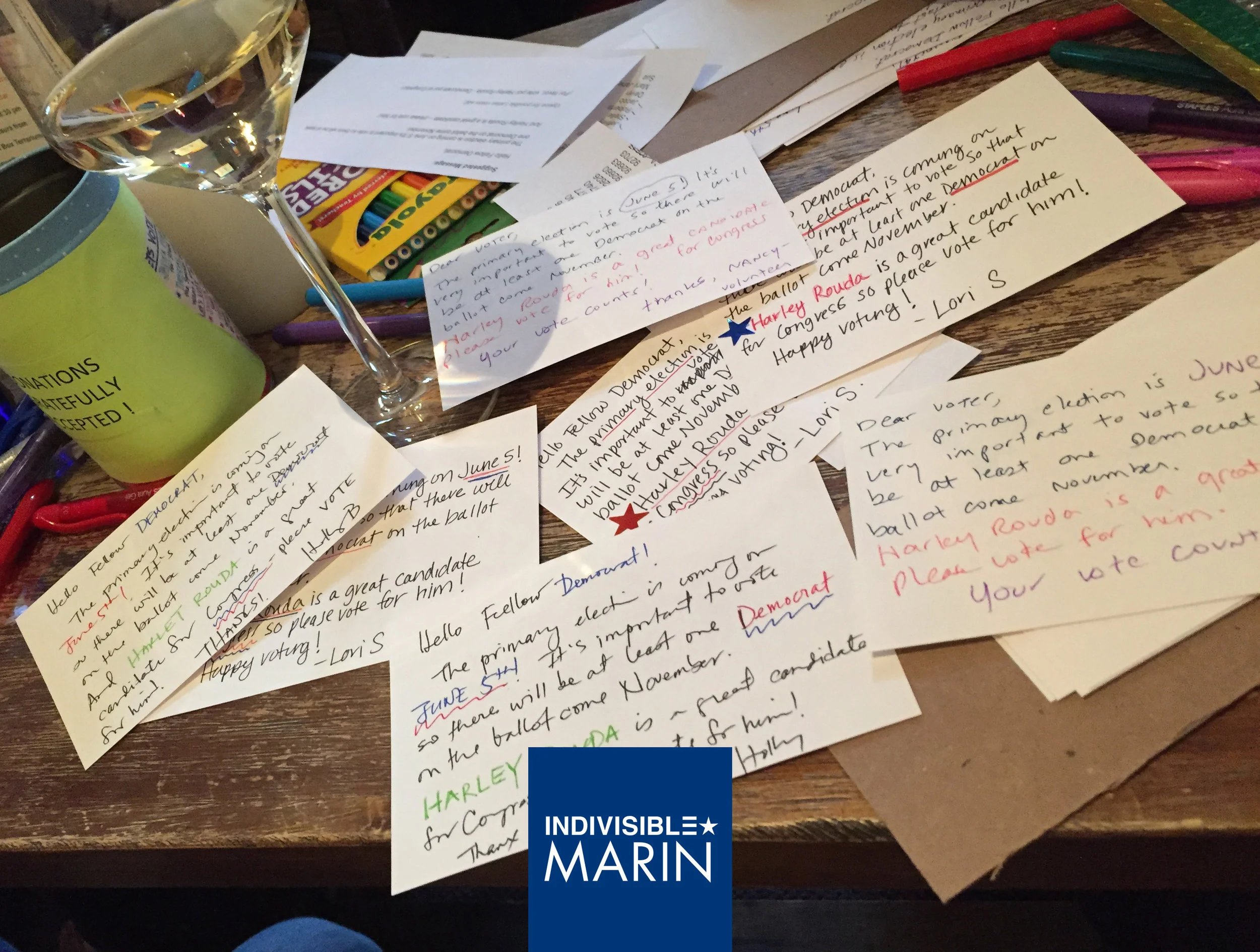 Wine & Sign: Postcarding to Flippable Districts