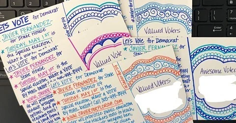 "Write to Win" Postcarding at Sports Basement