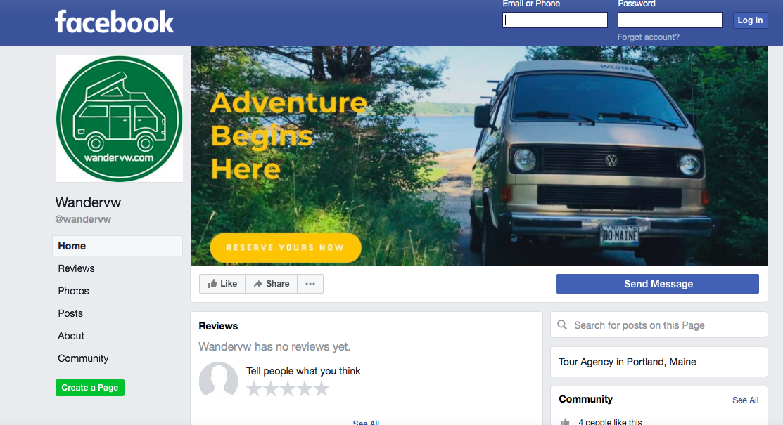 Join us on Facebook and follow the launch of WanderVW ! We will be introducing the different vans there, sharing what our tours are going to be all about and chronicling our clients experiences in our amazing vans!
