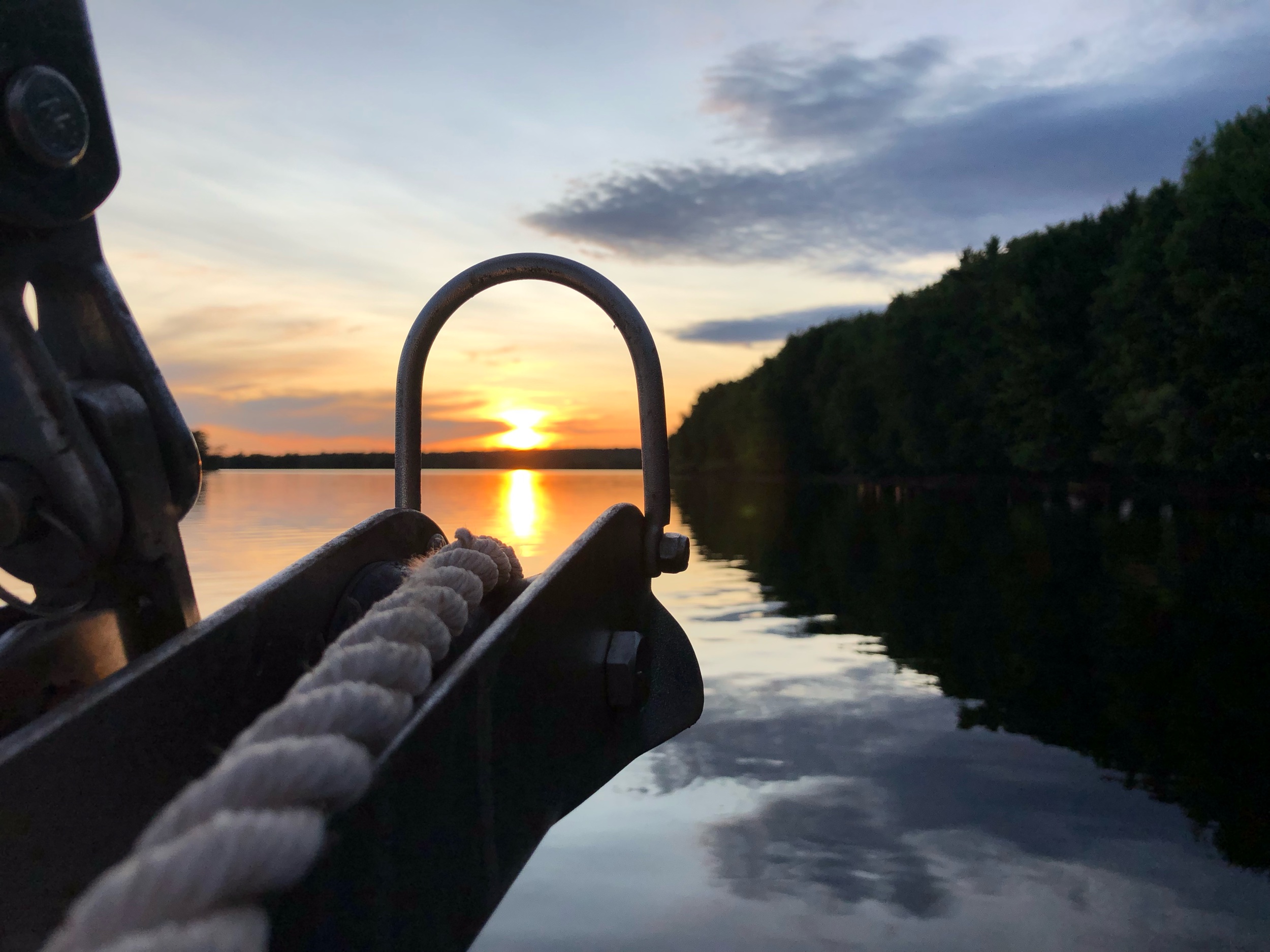 Stay anchored at sunset