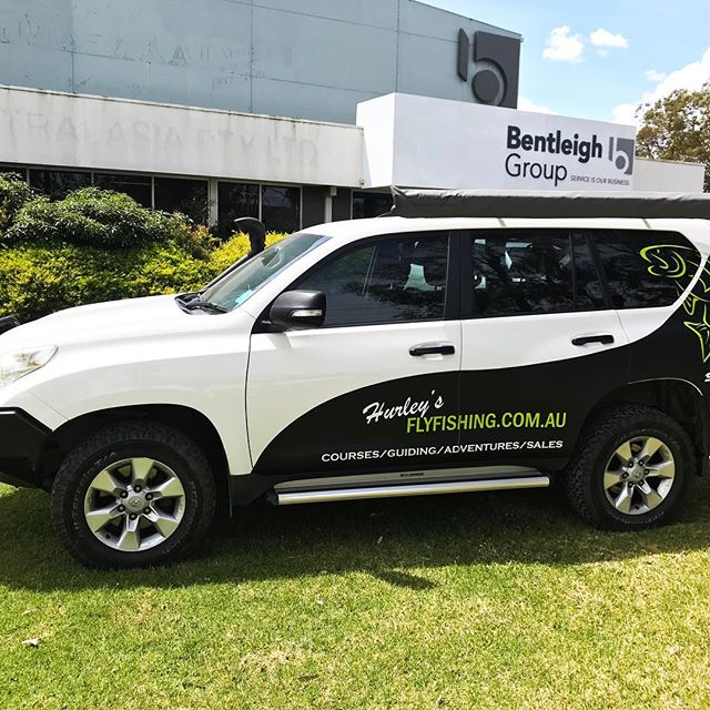 Vinyl vehicle wrapping is an effective way to help spread your business message. Bentleigh Group specialise in designing and installing the right vinyl wrap for your vehicle @hurleys_fly_fishing 
#vinyl #vehiclewraps #bentleighgroup #hurleysflyfishin