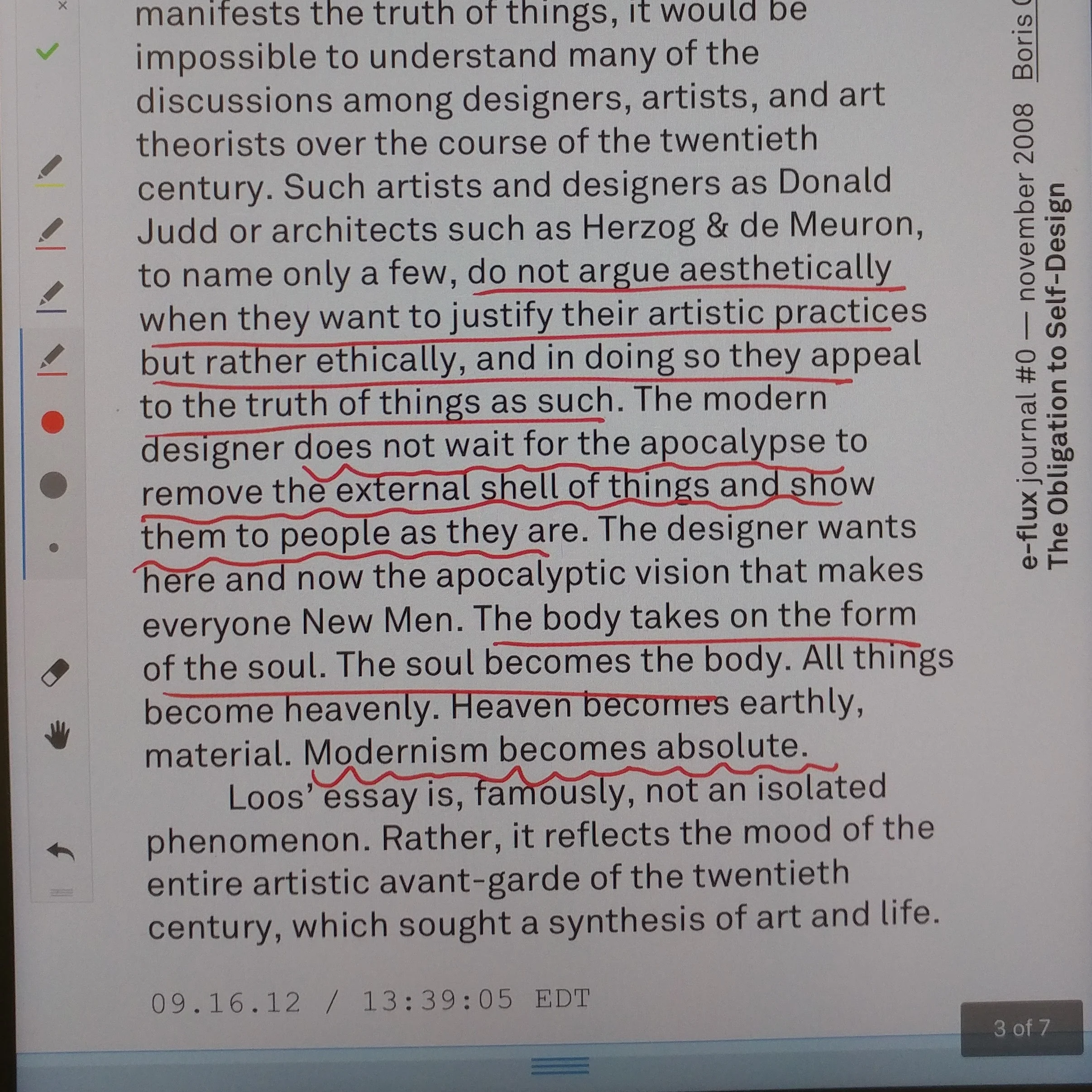 Groys, Boris. “Self-Design and Aesthetic Responsibility.” E-Flux, no. 7 (August 2009).