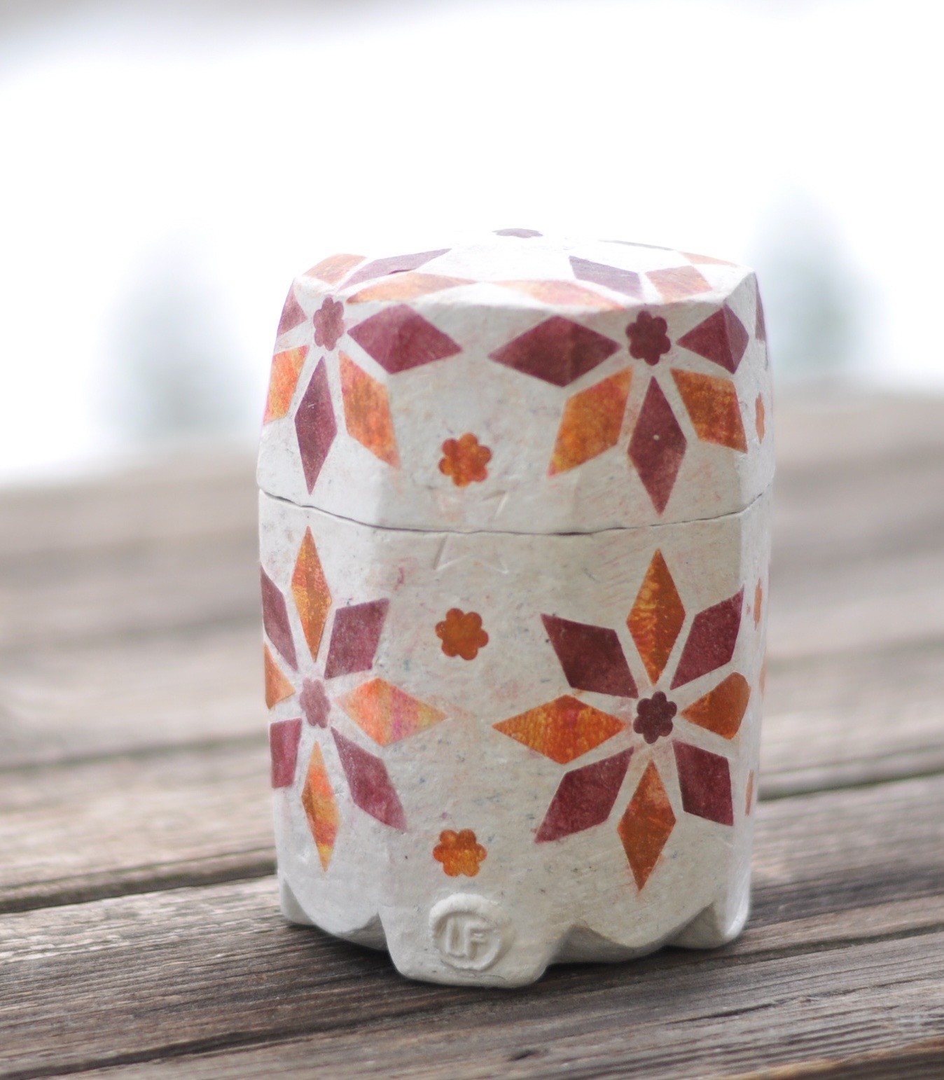 biodegradable quilt urn red star Lucy Fagella.jpg