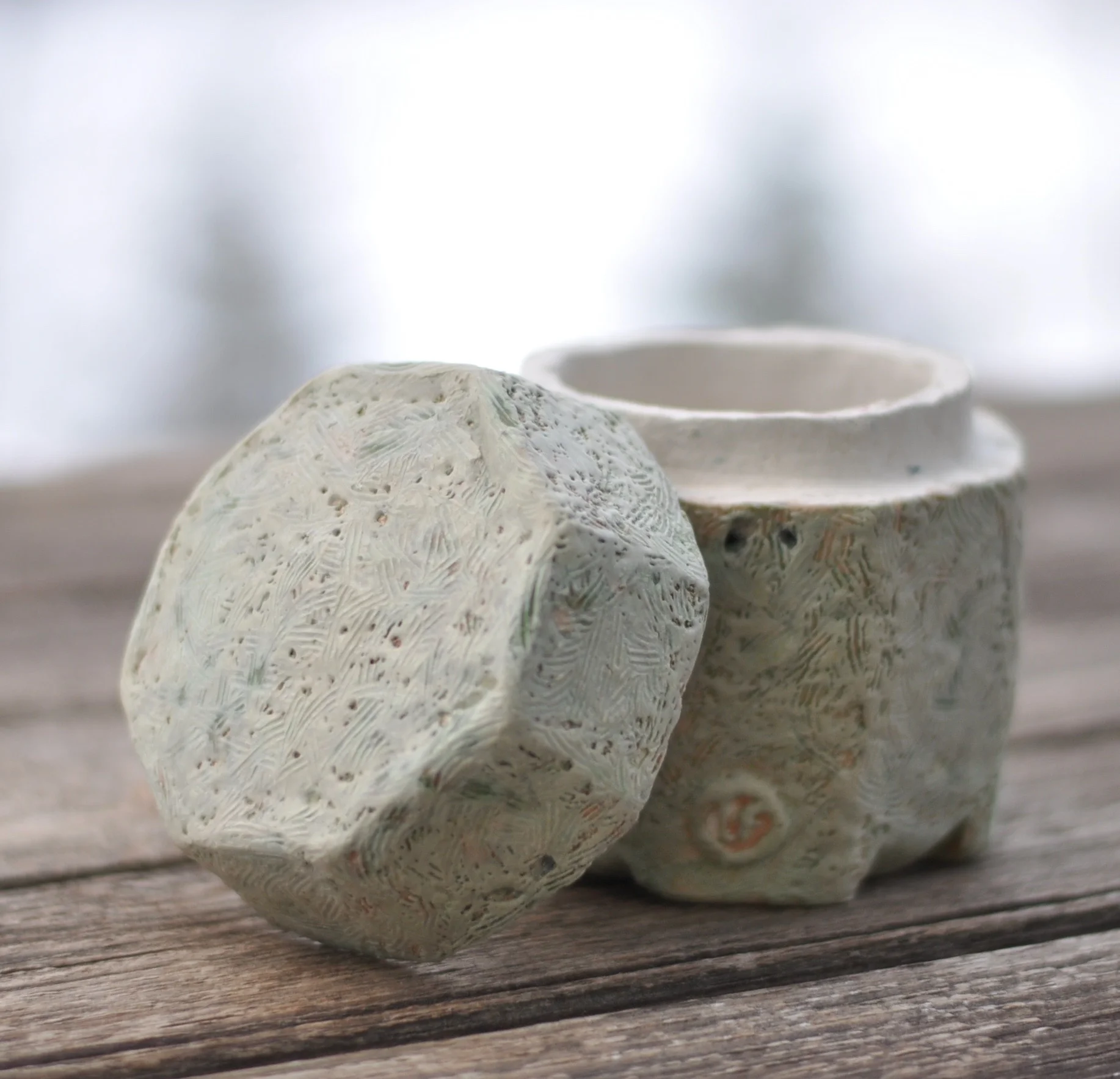 Sliver Green Ecaustic Painted Urn Lucy Fagella.jpg