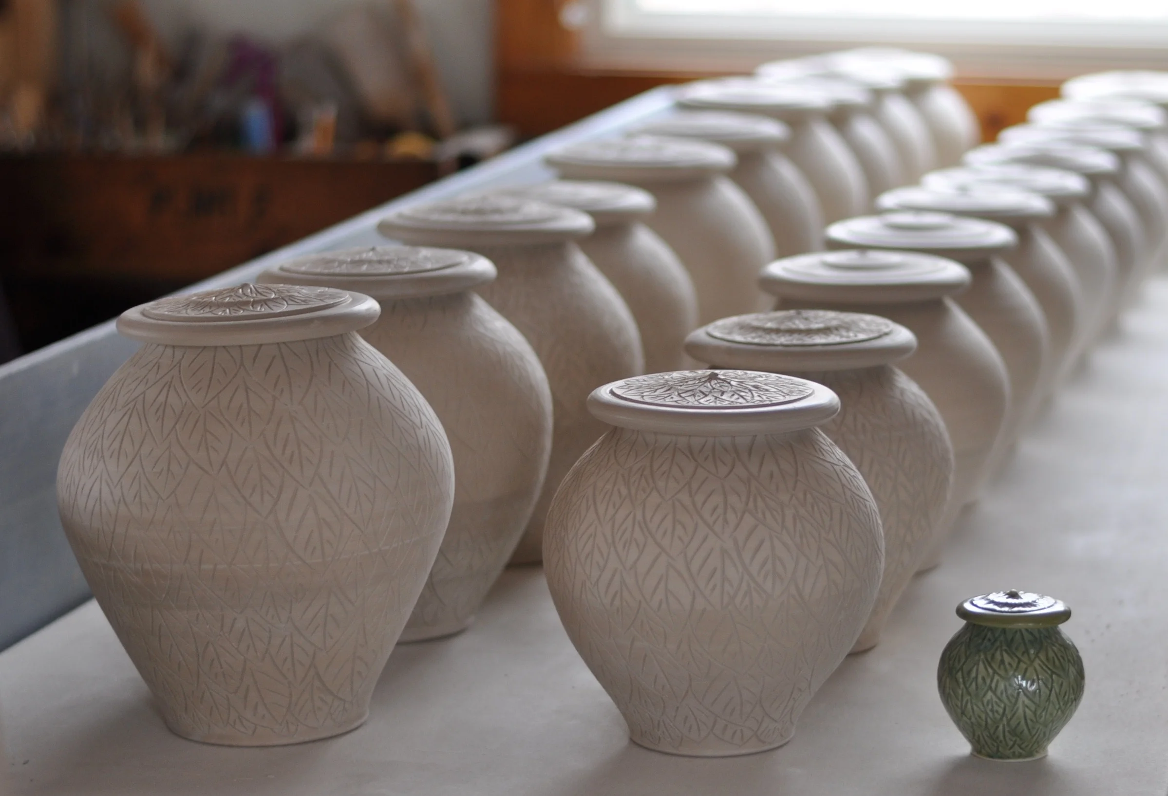 The work table Lucy Fagella Pottery.jpg