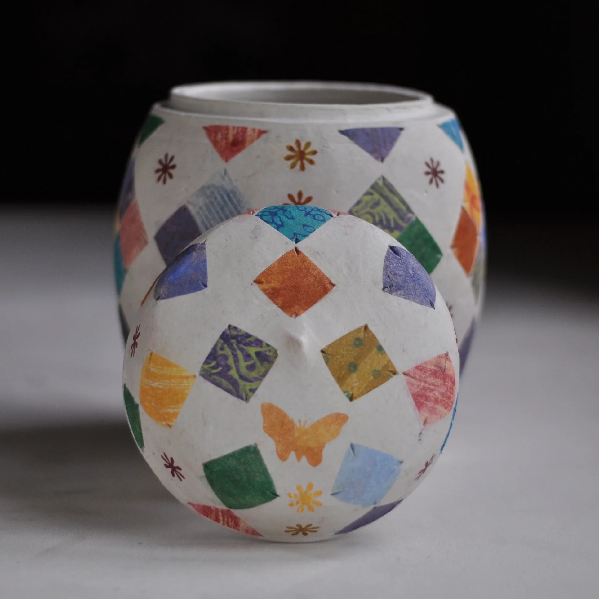 Biodegradable Urn Grandmas Quilt Lid LuciaUrns.com.jpg