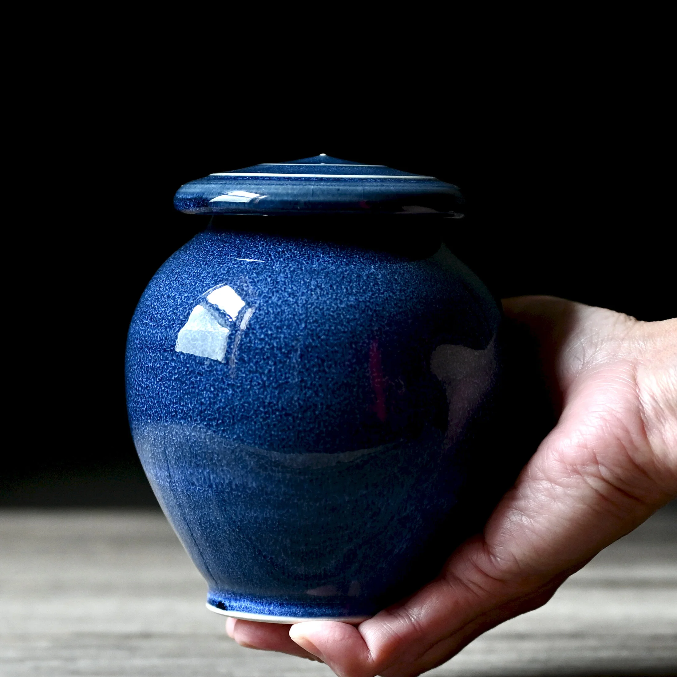 deep blue galaxy small urn lucia urns.JPG