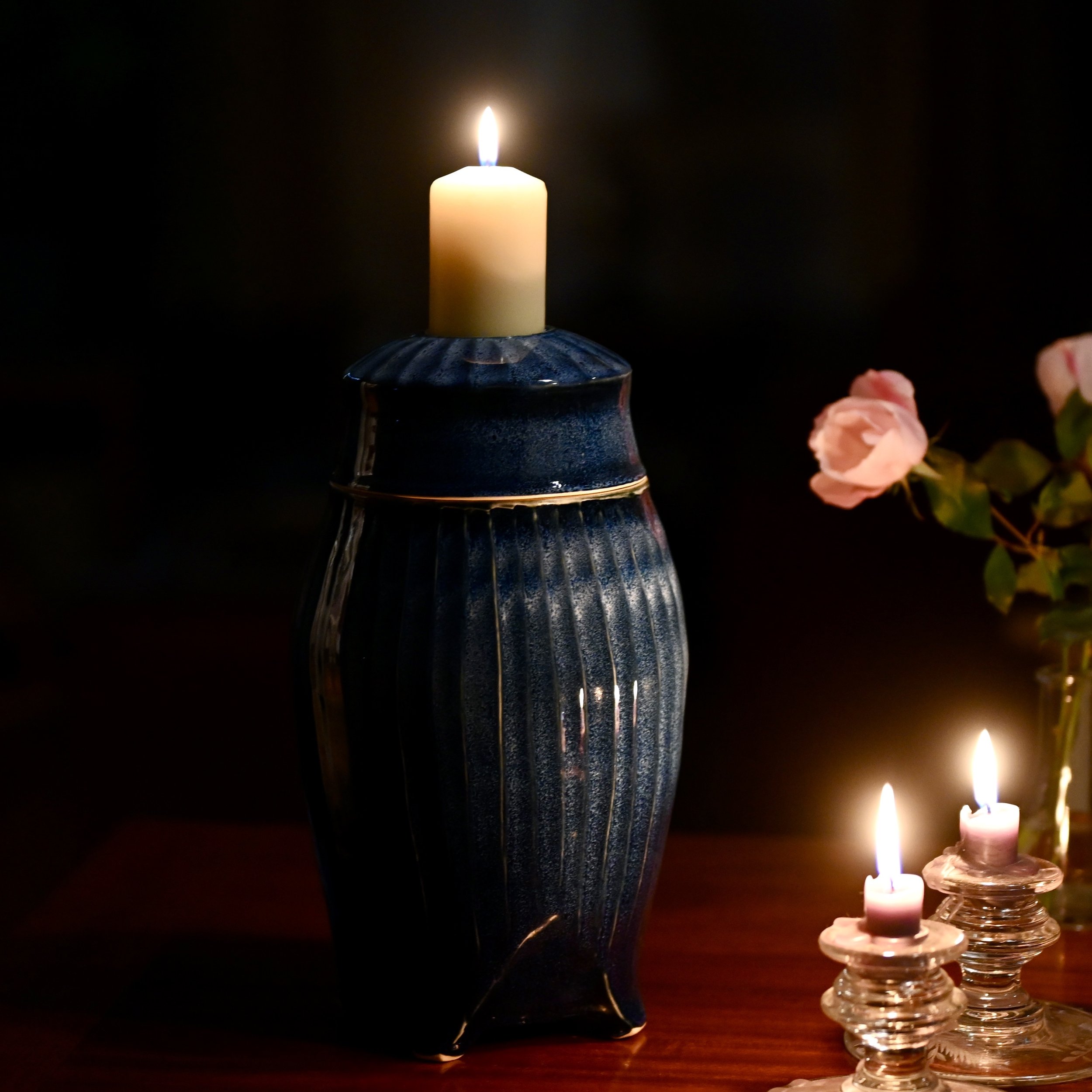 Southern Lights White Footed Urn Candle main image 0