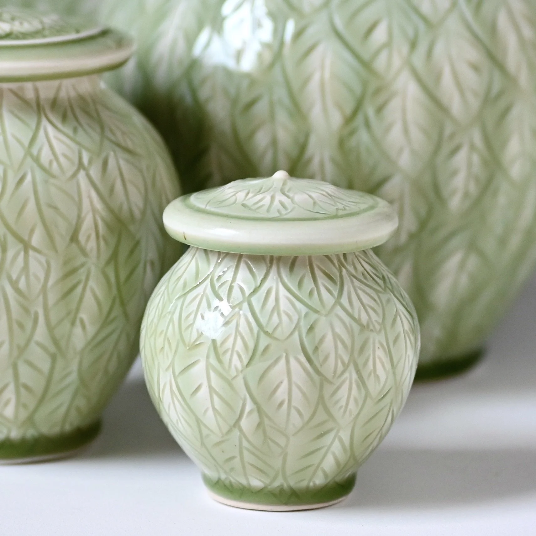 Spring Leaves Keepsake Urn