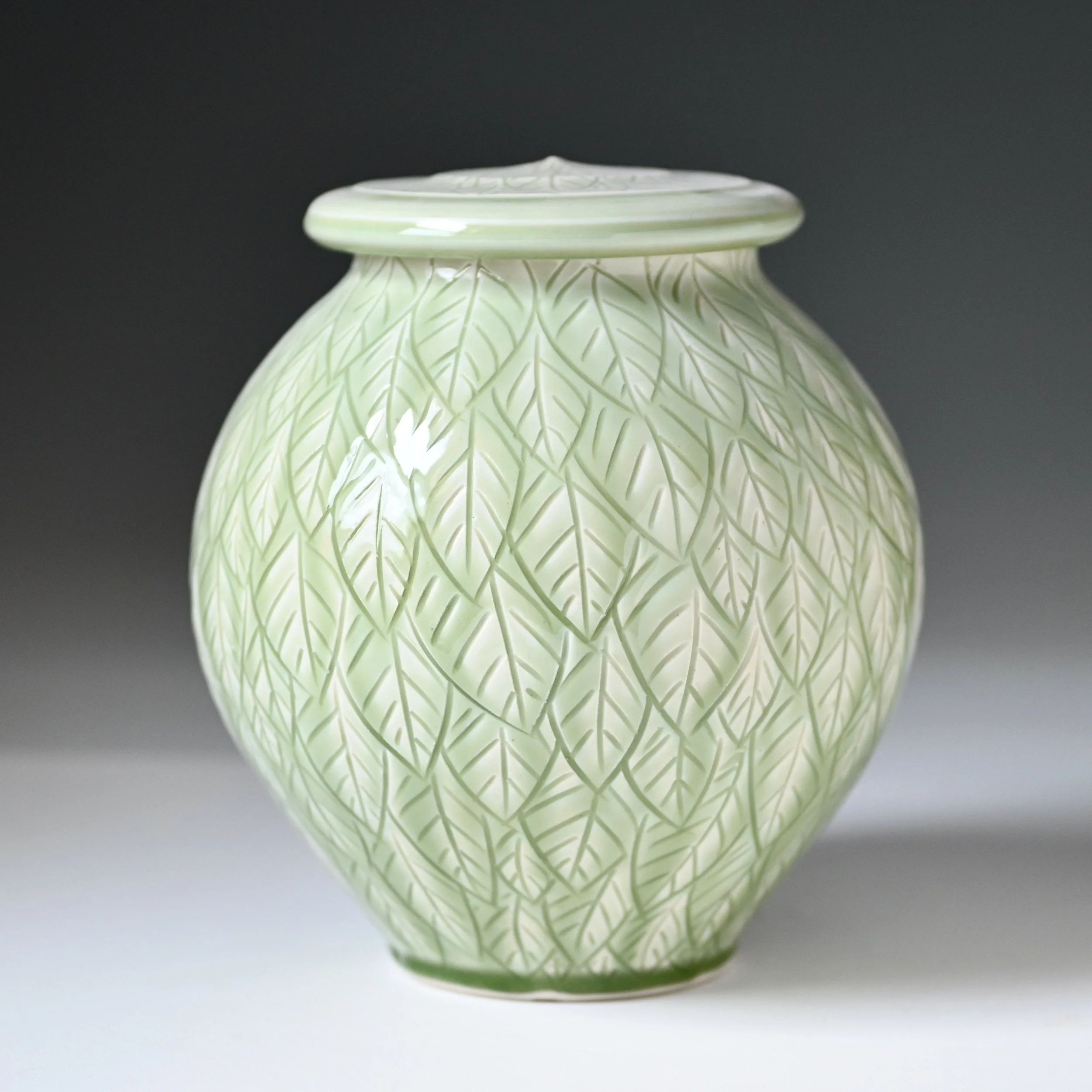 Spring Leaves Individual Urn