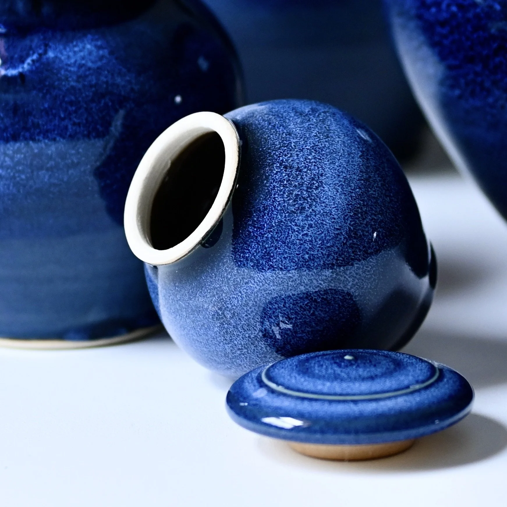 Deep Blue Galaxy Urn, Keepsake Size