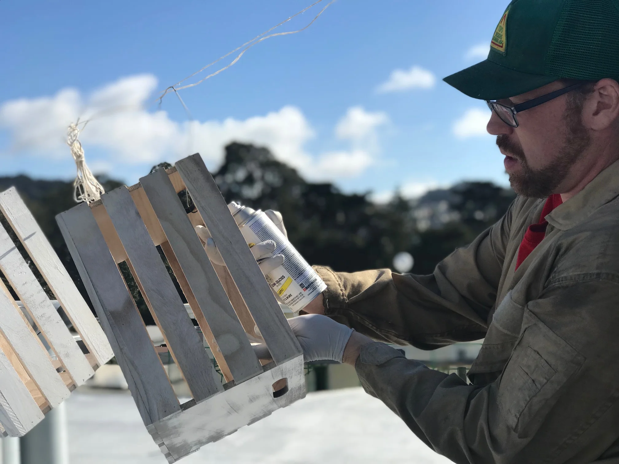 Painting things on our SF roof. Man it's nice out.