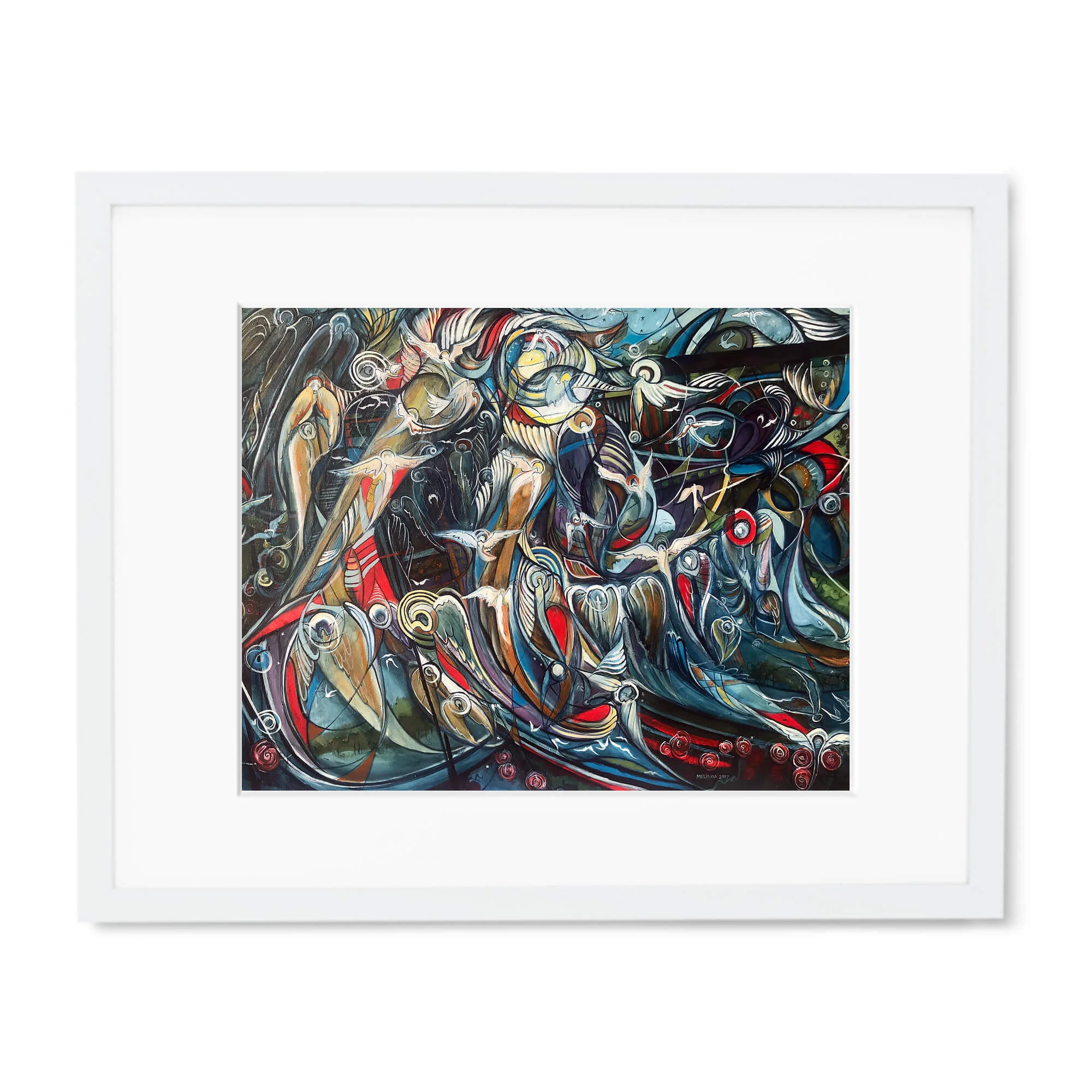 White gallery frame/mat