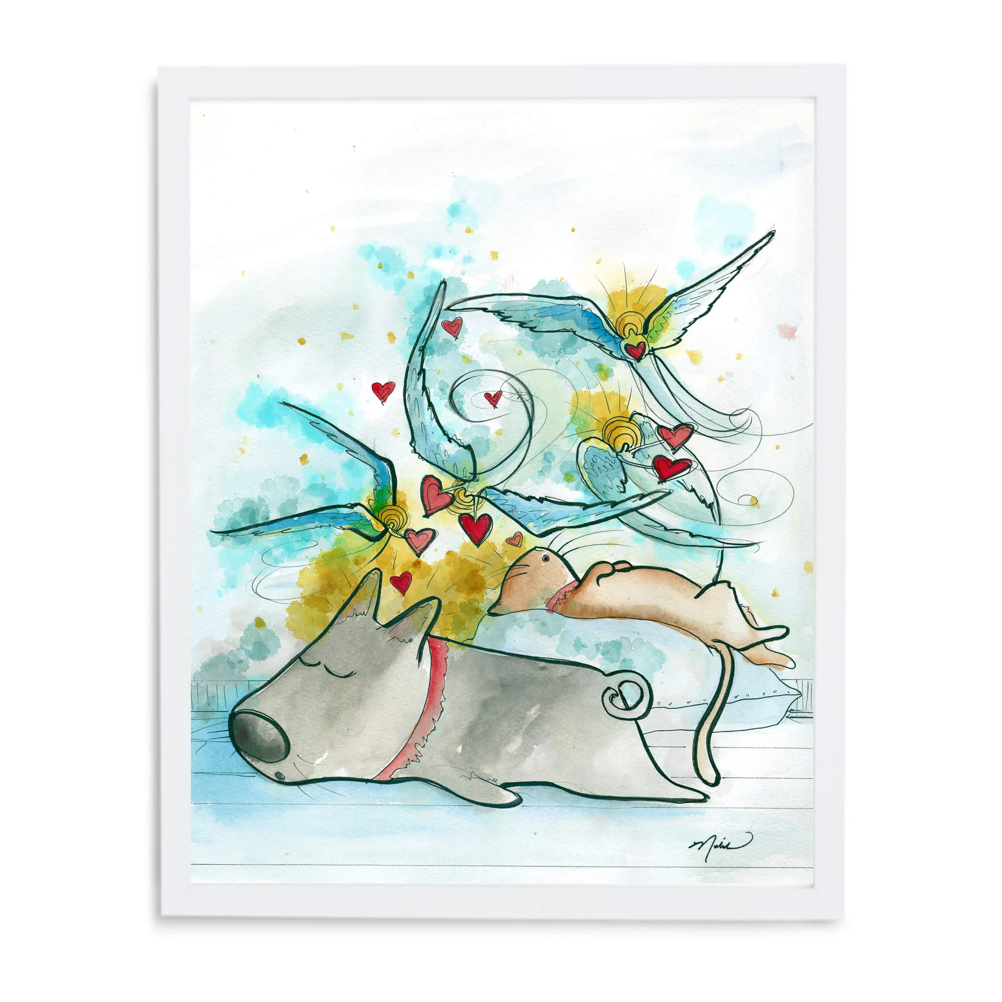 White gallery frame
