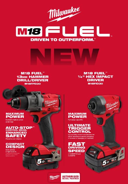 Milwaukee Power Tools Nubco - Tasmania — - fasteners, bearings, transmission products, engineering supplies, hand tools, power tools, welding