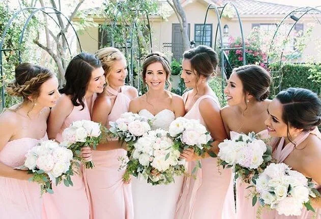 Bridal Updo Hairstyle Brunette Low Bun Front View.jpg