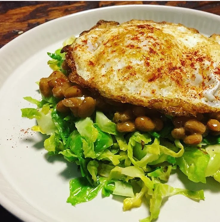 Brussel Natto with Fried Egg