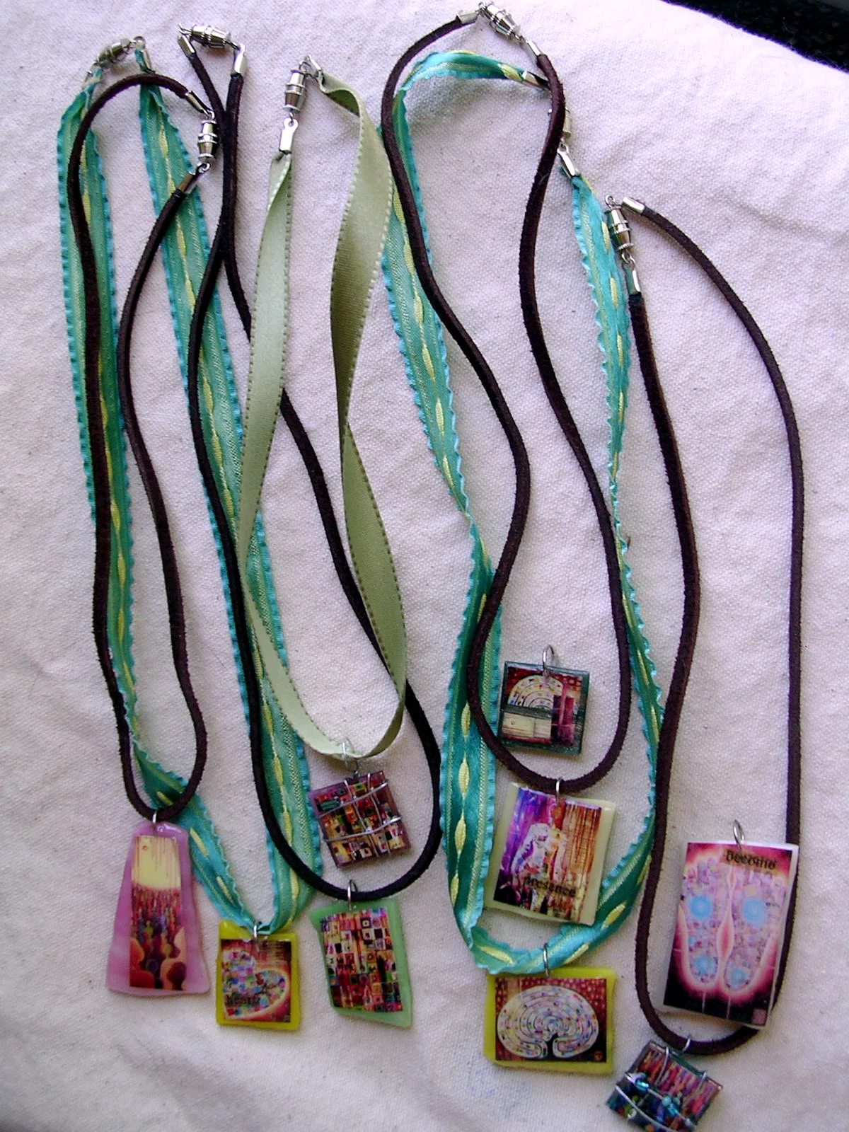 Mini Painting print necklaces 2006