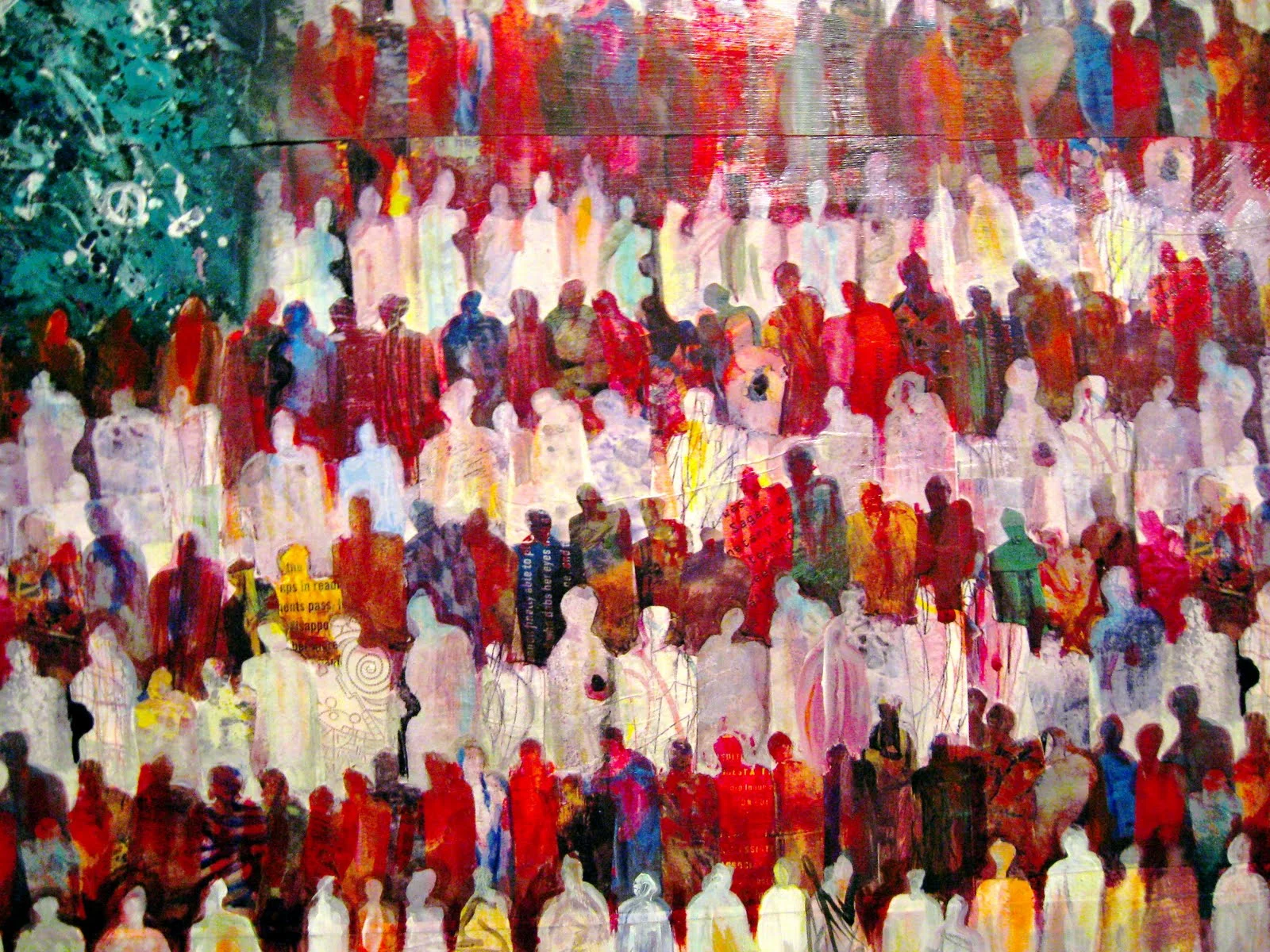 Collage, Cut out Template for Hope Painting