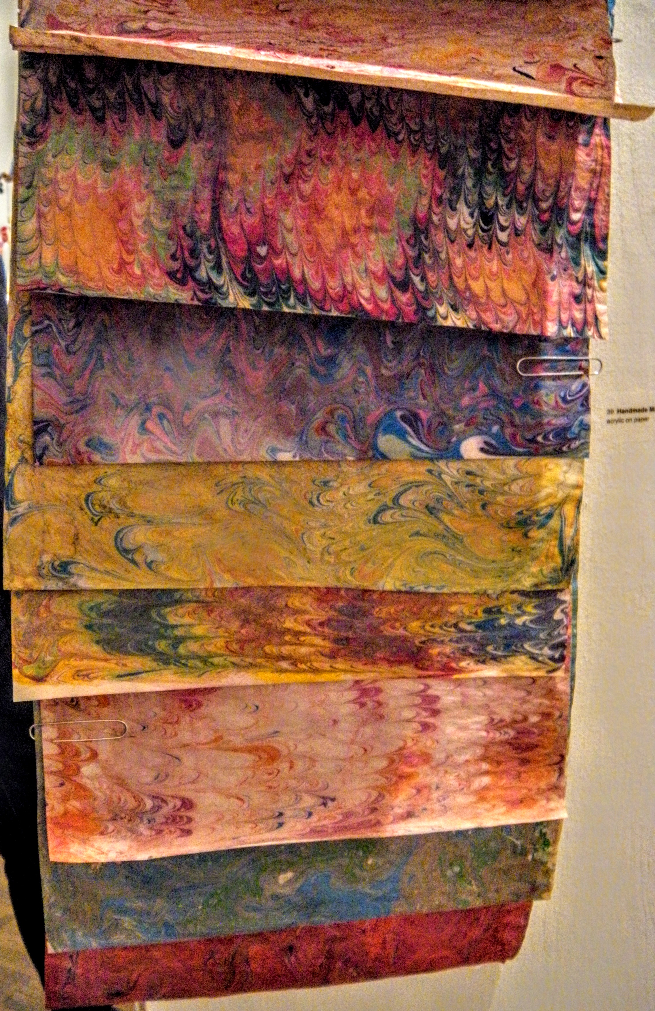 Handmade Marbled Papers acrylic on paper