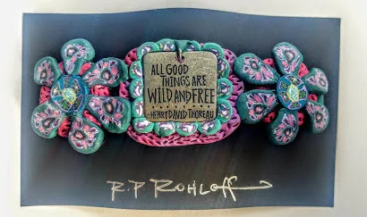 Commissioned Gift: hair barette, 2018