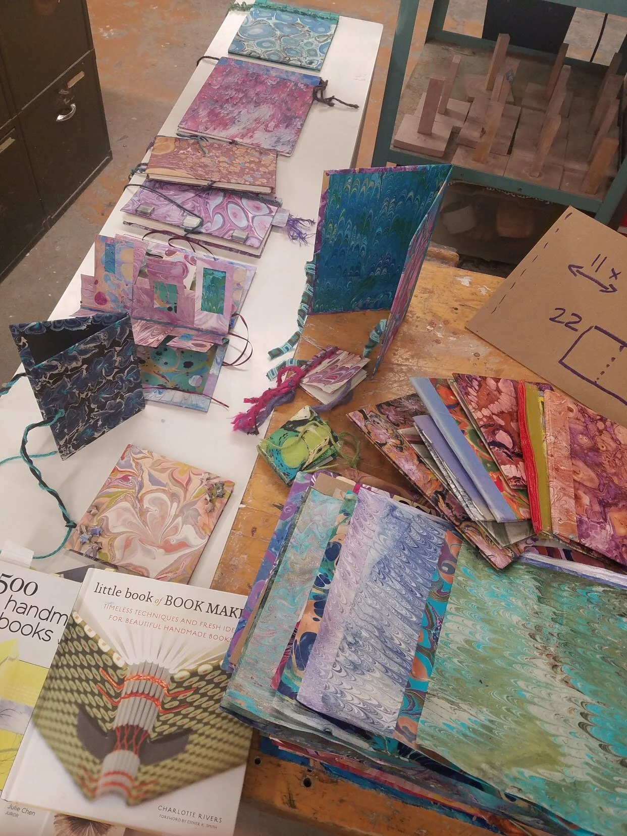 Marbled Book making process