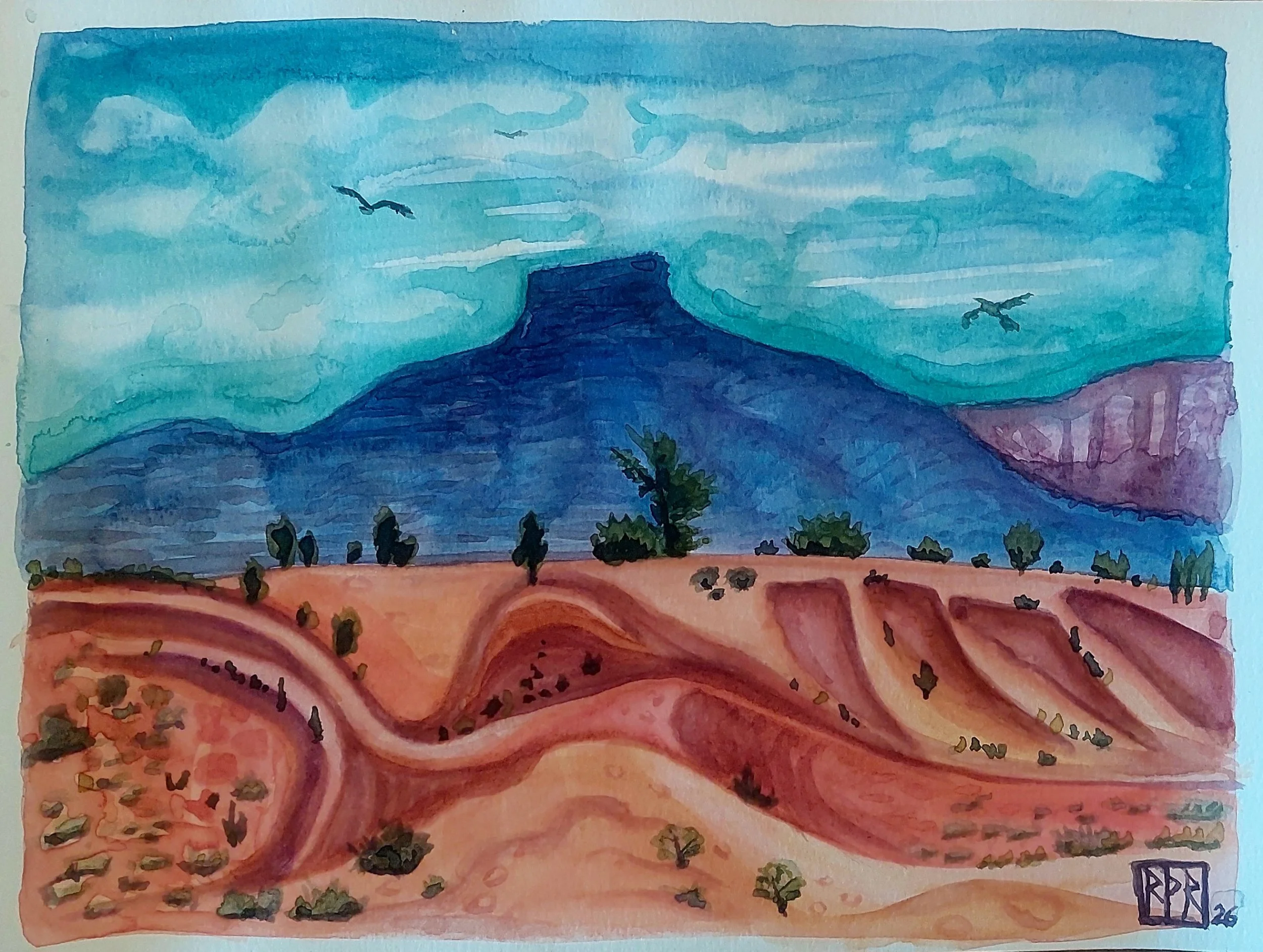 Cerro Pedernal " Okeeffy" Abstraction