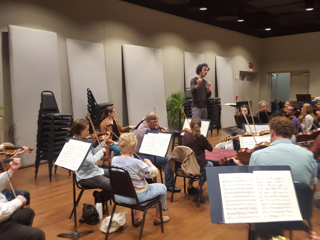 SFGC AD Lisa Bielawa meets Conductor and SFGC Collaborator Eric Jacobsen’s “other” orchestra, the Orlando Philharmonic, in rehearsal last night.