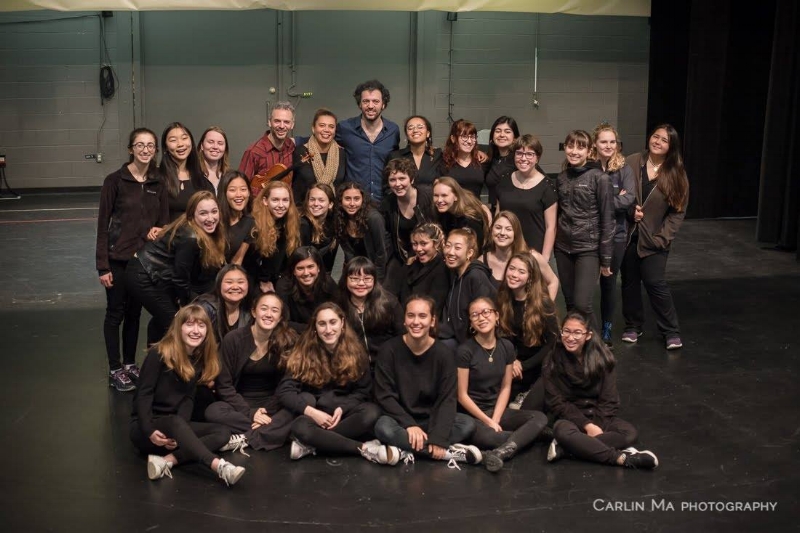 Valérie and SFGC’s Premier Ensemble with The Knights conductor Eric Jacobsen and composer-violinist Colin Jacobsen (who also played with us last Spring at Yerba Buena Center for the Arts!)