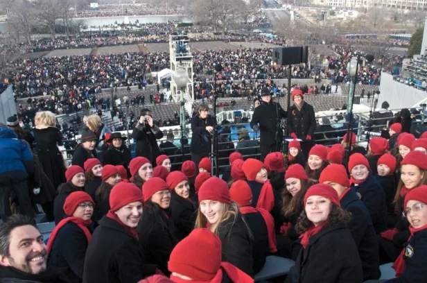 Members of SFGC and SFBC after singing at Obama’s inauguration.
