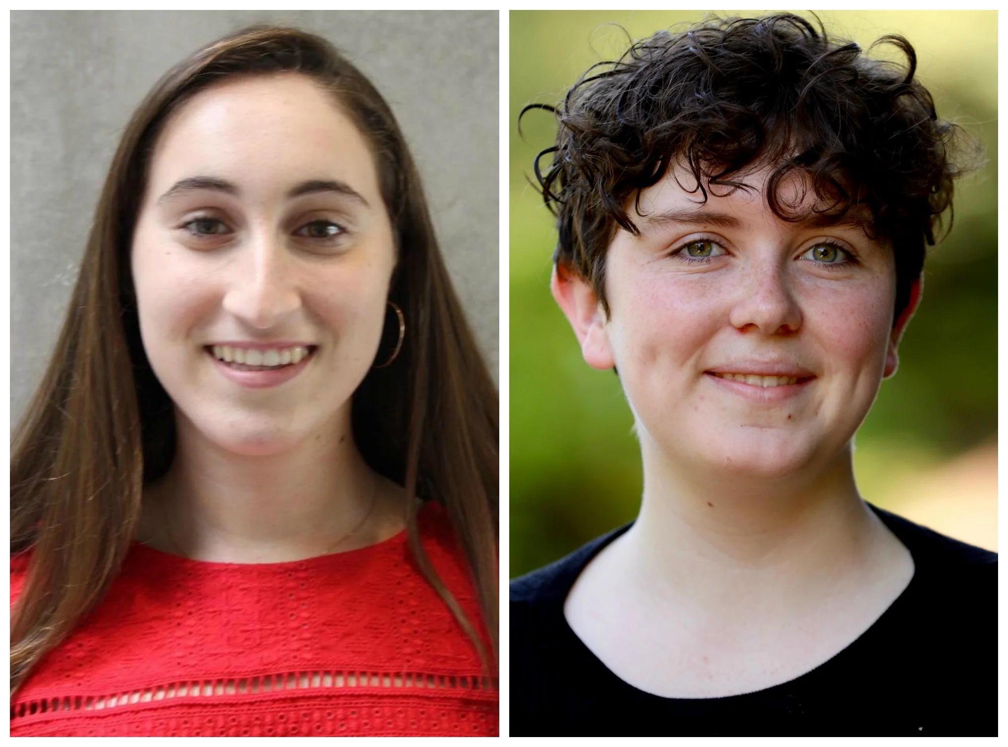 Premier Ensemble members Gabriella Vulakh (left) and Calla Kra-Caskey (right)