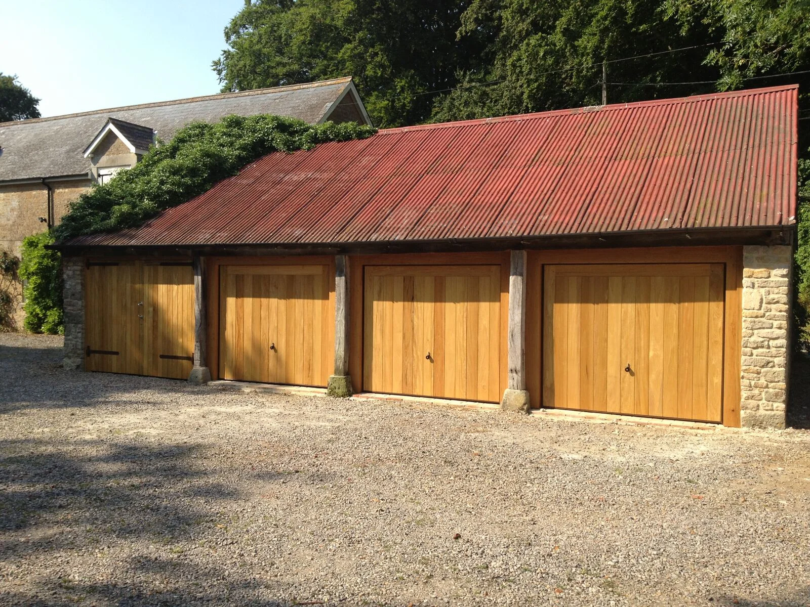 Wide Closed-Oak Panel and Stable Fit Doors