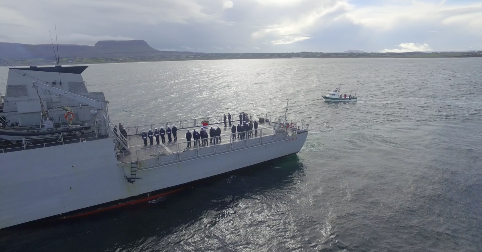 Spanish naval vessel OPV Centinela, which visited Streedagh in 2016 - photo Spanish Armada Ireland