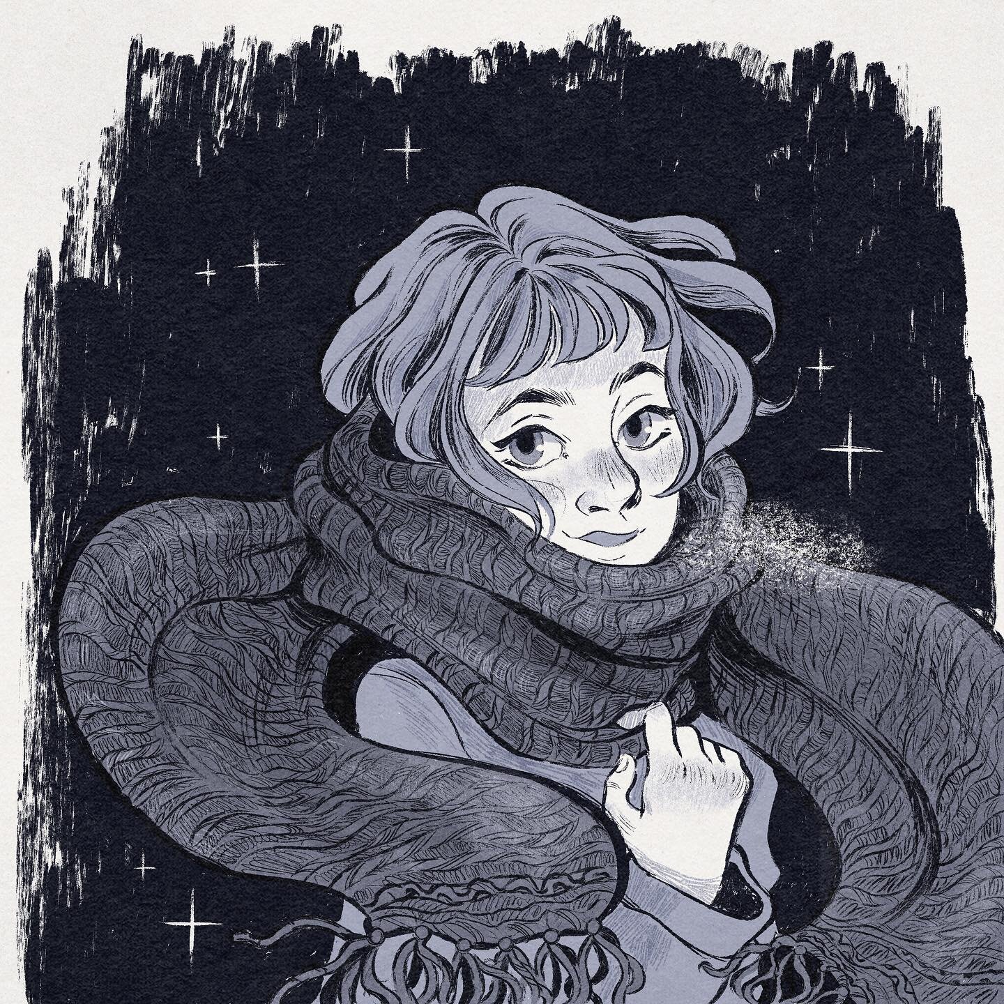 &ldquo;Scarf&rdquo; 

#inktober2022 #inktoberart #procreateart #procreate #illustrat&oslash;r #barnebokillustrat&oslash;r #norwegianillustrator #sketch #illustrasjon #h&oslash;stvibber #autumn #autumnvibes