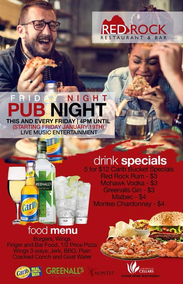 Every Friday Night is Pub Night with Live Music at Red Rock Restaurant &amp; Bar!