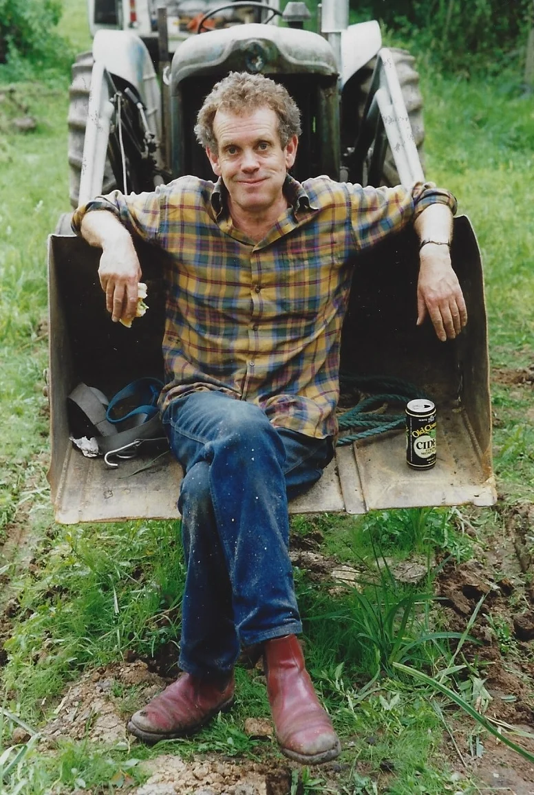 Deryk, back in the day. After an enjoyable days work in the woods, a few ciders were often enjoyed.