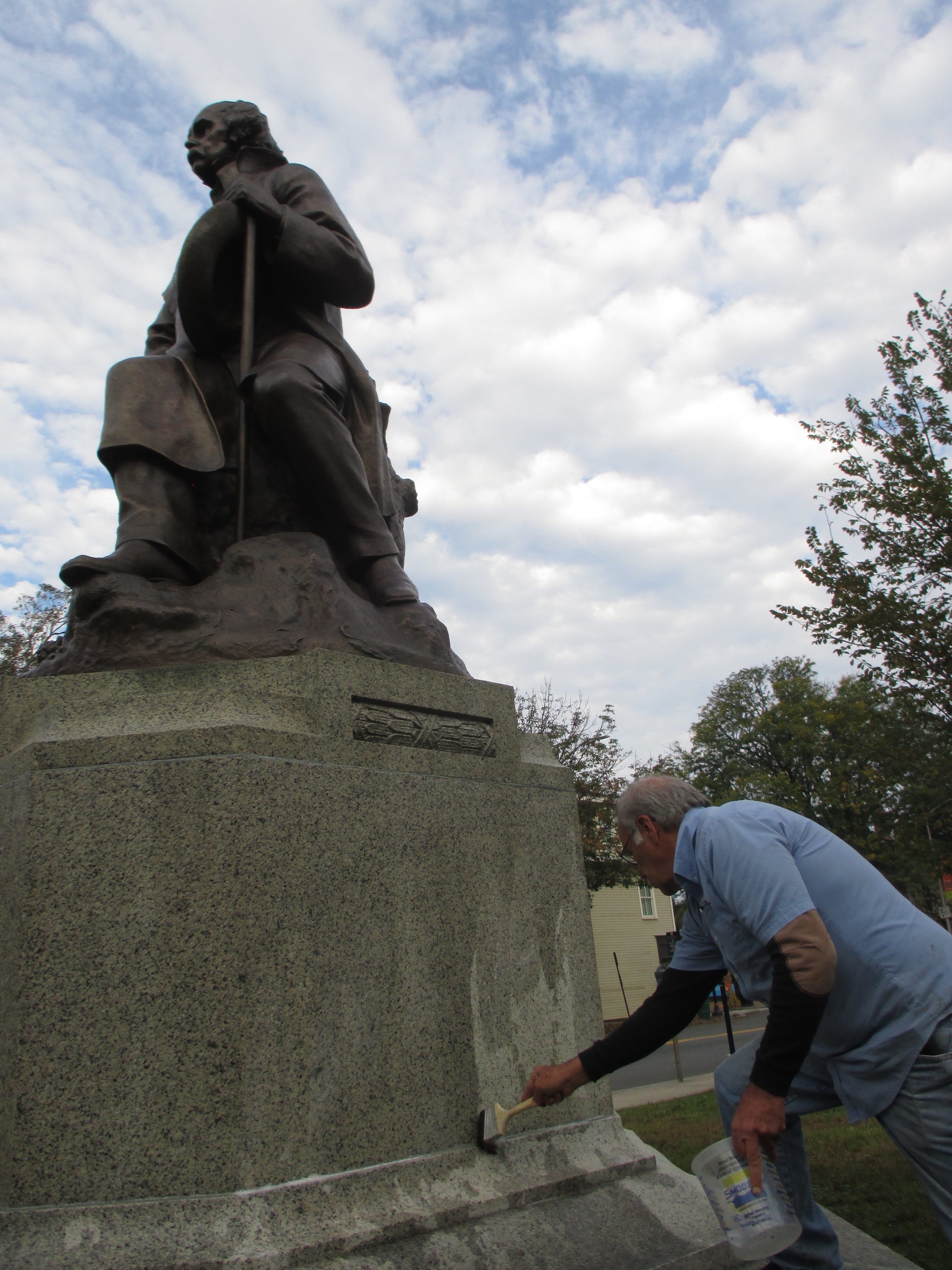 Application of stone cleaner