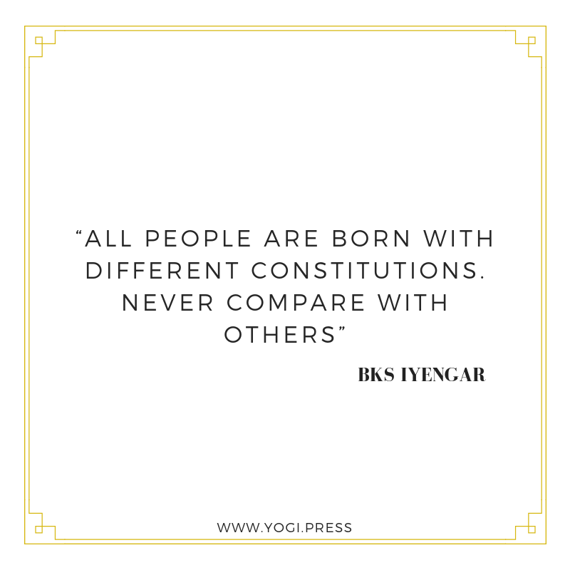 47. “All people are born with different constitutions. Never compare with others.”